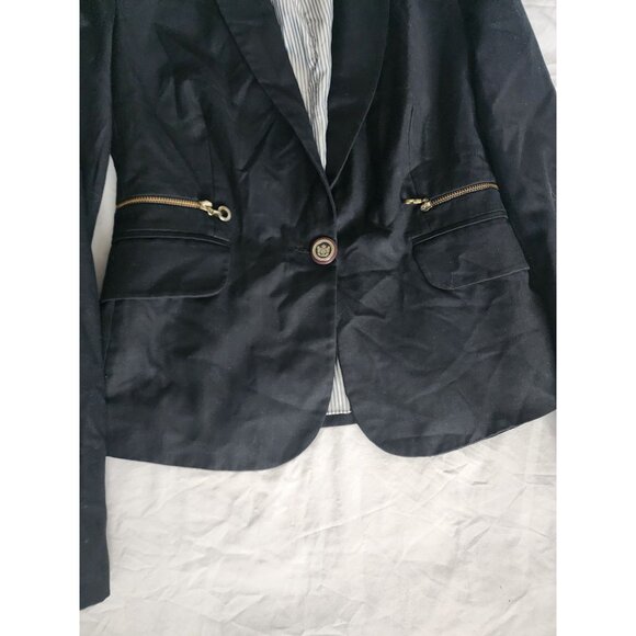 Butik Dayi Women's Black Notch Lapel Single Button Suit Blazer Coat Size 8 - Picture 8 of 11